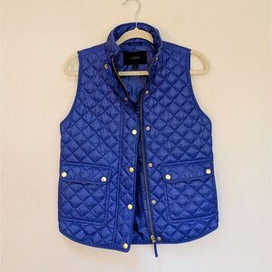 J Crew Quilted Shiny Field Puffer Vest Size XS